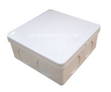 กล่องพักสายเหลี่ยม.ขาว ช้าง 4" x 4"