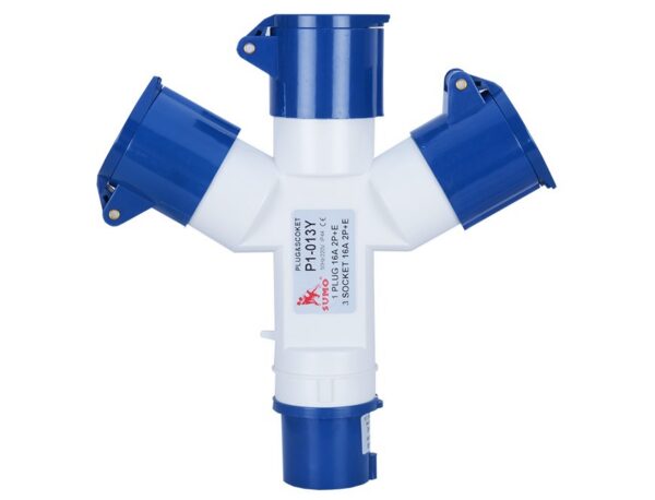 P1-013Y-2 ปลั๊กพาวเวอร์ และเต้ารับ 3 ทาง Sumo # P1-013Y (16A) 2 สาย 3 ขา