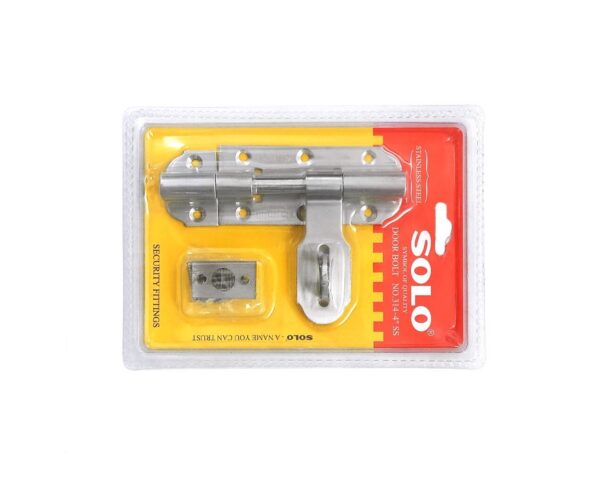 กลอนขวาง คล้องกุญแจ สแตนเลส 4" Solo 314-4"
