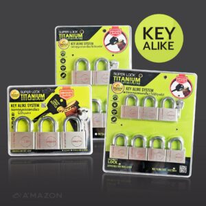 กุญแจ Amazon Key alive กุญแจคล้องชุด Key alike Amazon ขนาด 40 MM 3:1