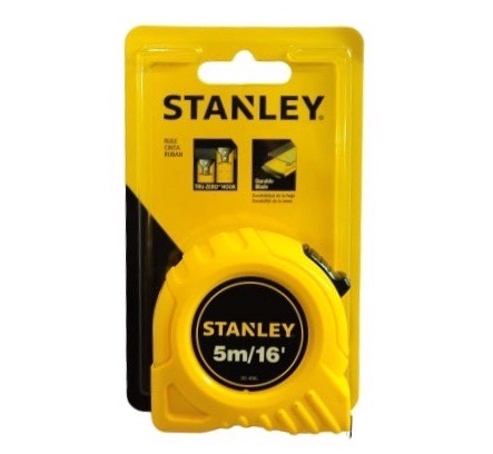 ตลับเมตรพลาสติก STANLEY 5 ม. เหลือง ตลับเมตรพลาสติก STANLEY 5 ม. เหลือง (30-496)