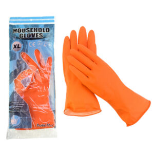 ถุงมือยางสีส้ม Household ใหญ่ ไซส์  L
