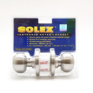 ลูกบิดประตู SOLEX 9210SS ลูกบิดประตู (แผง) SOLEX 9210 SS (สีเงิน)