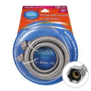 สายน้ำดี ถักสแตนเลส DUSS 100 cm. STL40 สายน้ำดี ถักสแตนเลส DUSS 100 cm. STL40