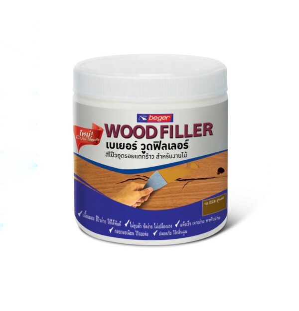 สีโป๊วไม้ วูดฟิลเลอร์ Beger สีโป๊วไม้ วูดฟิลเลอร์ Beger #110 (สีไม้วอลนัท) 500g