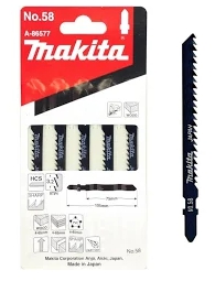 ใบเลื่อยจิ๊กซอว์ Makita NO 58 ใบเลื่อยจิ๊กซอว์ Makita NO.58 (ไม้/เสียบ) A-86577