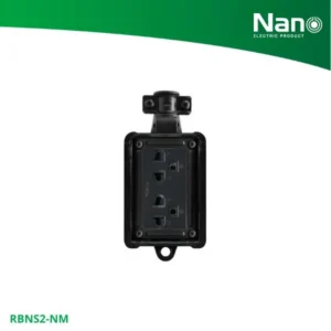 KD-EL-SP-11593 ปลั๊กกราวด์คู่ (สนาม) 2 x 4 รุ่นใหม่ Nano # RBNS2-NM มีกล่องยาง