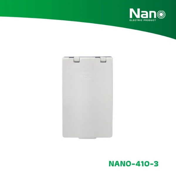 หน้ากากกันน้ำ Nano 410-3 ช่อง รุ่นใหม่ สีขาว