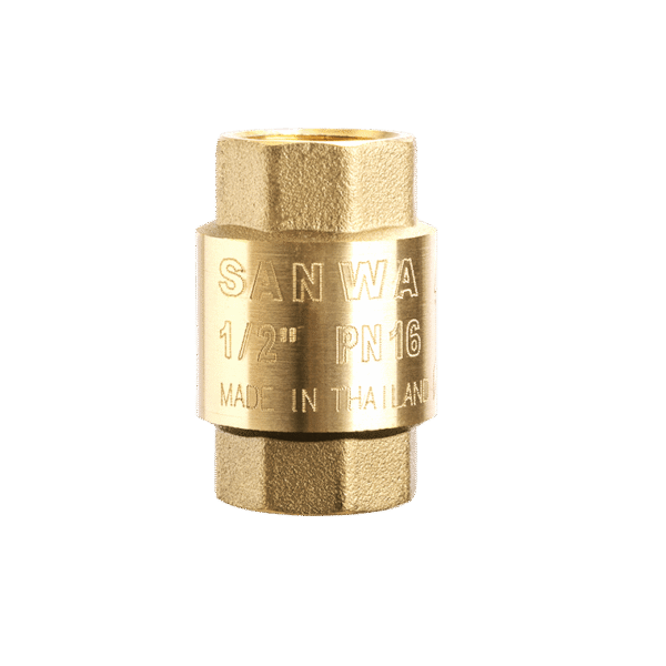 เช็ควาล์วสปริงทองเหลือง  Sanwa 1/2"