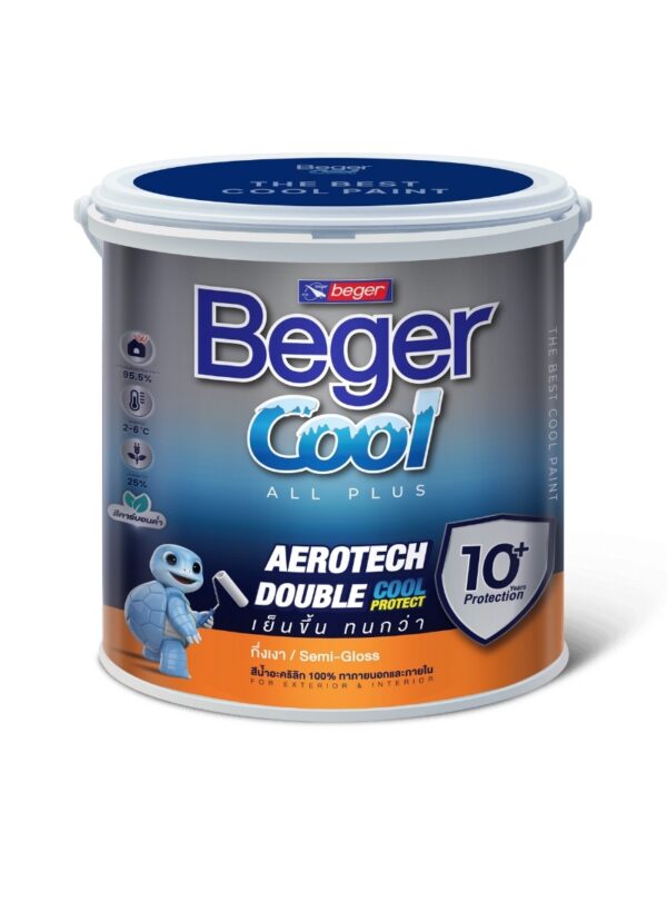 สีน้ำใน+นอก กึ่งเงา Beger cool all plus กล.#4153 สีครีมงาช้าง (Ivory)