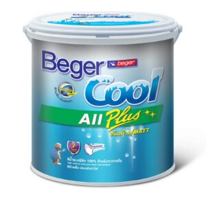 สีน้ำใน+นอก กึ่งเงา Beger cool all plus ถัง #4400 สีขาว (White)