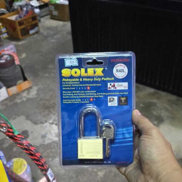 กุญแจคล้อง SOLEX L 40 MM R 40 L PREMIUM
